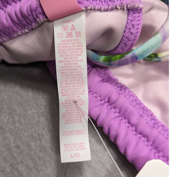 Victoria's Secret Bikini Top Women's‎ Large Purple Racer String Y2K EUC - Picture 5 of 10